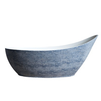 Baignoire Huangdong de luxe, de qualité hôtelière et résidentielle, en forme de lune, de style chinois moderne, autoportante, sans bac de récupération des eaux usées, fournie par le fabricant