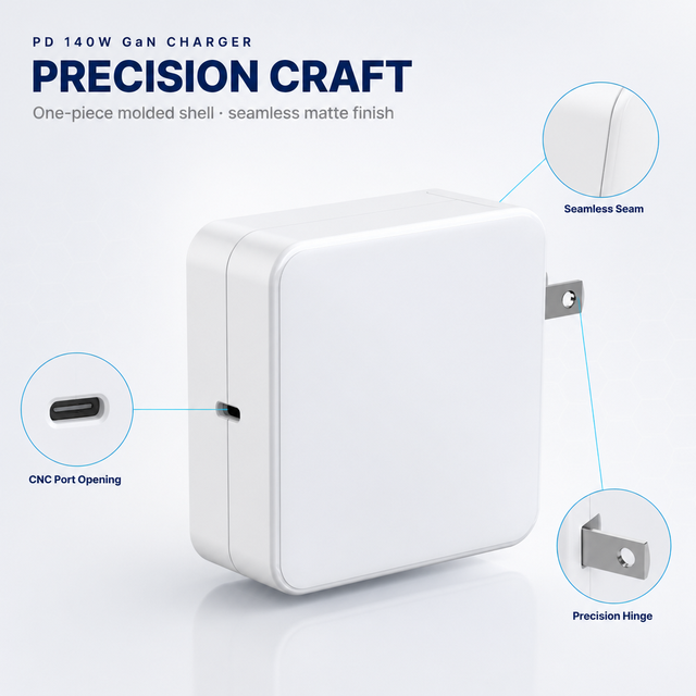 PD140W PD 3.1 GaN Fast Charger USB-C Power Adapter QC3.0 5V3A 9V3A 15V5A 20V5A 28V5A High Speed Charging Station US EU UK Plug