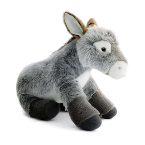 Peluche a forma di asino: grande asino seduto e mini asino portachiavi, bambola di peluche, <span class=keywords><strong>animale</strong></span> da fattoria, regalo morbido per bambini - Product Image 5