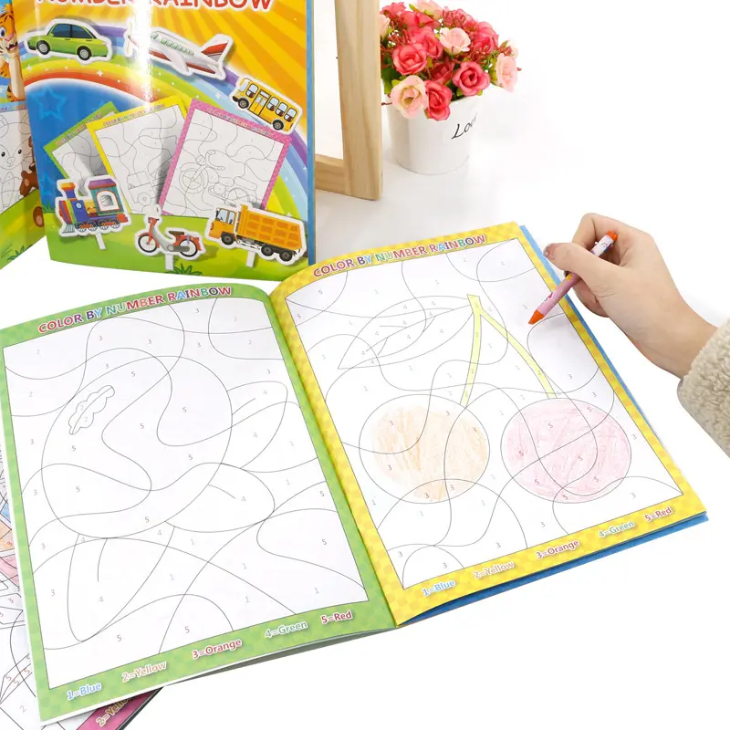 Wholesale Spot Inglês Hot Selling Puzzle Infantil Educação Coloring Book Doodle Drawing Book Coloring Book