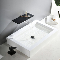 Robinet mitigeurs de lavabo mural en laiton, salle de bains de luxe, noir mat, livraison gratuite
