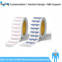 Étiquettes RFID longue portée avec logo personnalisé, réinscriptibles, RFID N213 N215, autocollant NFC, autocollant transparent en PET pour téléphone