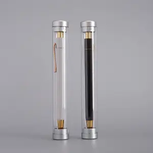 LABON 럭셔리 독특한 디자인 골드 육각형 펜 프레스 점프 볼펜 로고 크리스탈 박스 선물 펜 세트