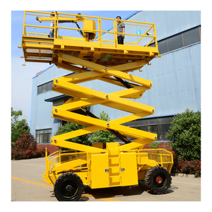 Plataforma Elevadora de Tijera Móvil Eléctrica Hidráulica de 10m 12m 14m 18m, Capacidad de 300Kg 1T 2T, Elevador de Personas Móvil - Product Image 2