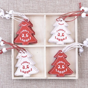 ESTICK Décorations de Noël modernes en bois, artisanales et écologiques, arbre de Noël, renne, flocon de neige, Père Noël, ange - Product Image 4