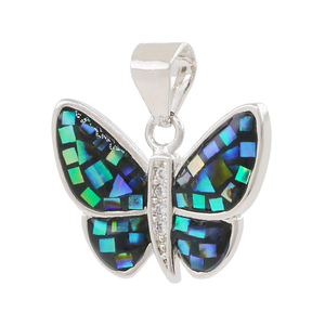 Beau papillon foncé pierre précieuse émail luxe Hip Hop collier breloques et pendentifs bijoux pour femmes - Product Image 5