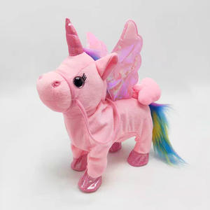 Unicornio Eléctrico Caminante de <span class=keywords><strong>Peluche</strong></span>, Juguete de <span class=keywords><strong>Peluche</strong></span> <span class=keywords><strong>con</strong></span> Música Electrónica, Unicornio de Juguete <span class=keywords><strong>con</strong></span> <span class=keywords><strong>Cuerda</strong></span>, Caballo Ángel de <span class=keywords><strong>Peluche</strong></span> que Camina y Canta - Product Image 3