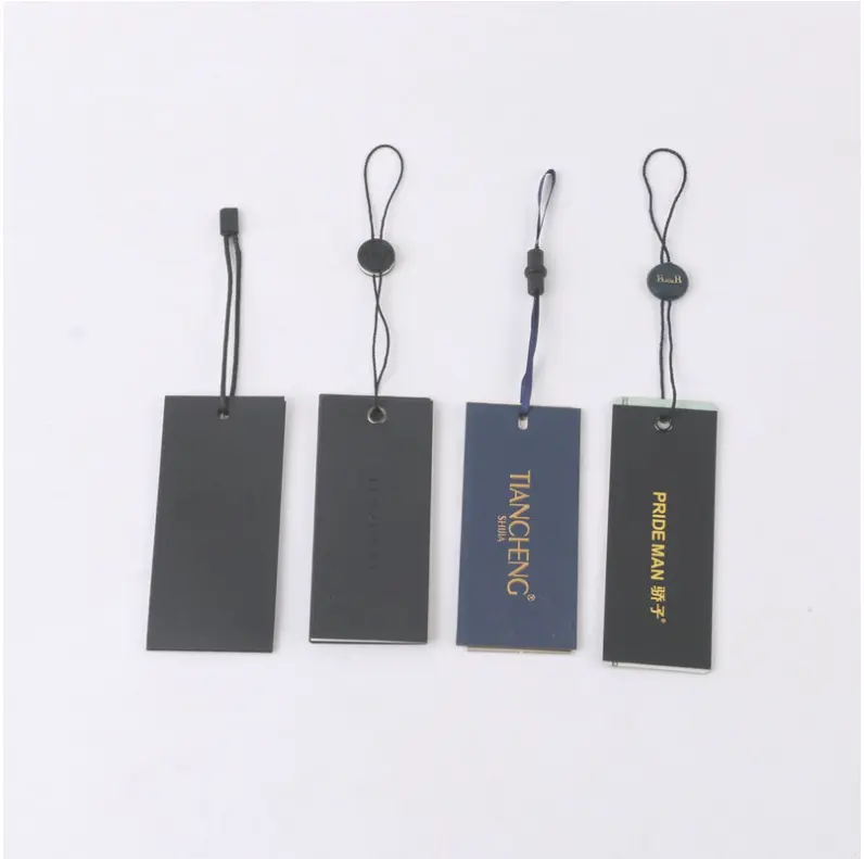 Wholesale Fashion Design Personalized China Custom Printing Garment Clothing Rope String Paper Hang Tags