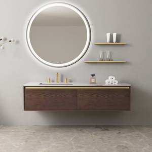 Mueble de Baño Moderno Estilo Shaker de Madera Contrachapada, con Lavabo, Espejo LED y Encimera Incluidos - Product Image 4