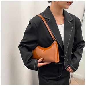 Bolso de hombro para mujer, de cuero bolso de mano PU, bolso de mano a la moda para mujer, bolso de charol Vintage para axilas - Product Image 4