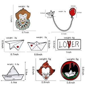 Pin de Solapa de Metal Esmaltado con Globo Rojo de Pennywise, Stephen King, Pennywise Returns to Derry <span class=keywords><strong>Town</strong></span>, al por Mayor, en Existencia - Product Image 5