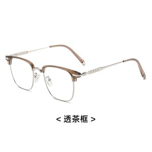 Montures de lunettes semi-cerclées rectangulaires SPOEN, légères, anti-lumière bleue, unisexe, en matériau TR90 - Product Image 3