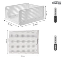 Étagère de rangement pliable en plastique pour garde-robe avec tiroir, boîte à paniers pour le salon, la maison, les vêtements, design fonctionnel