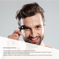 Kit de soins pour la barbe, soin professionnel, Logo personnalisé, pour homme, poils organiques, sérum, croissance, Kit de toilettage, Derma Roller