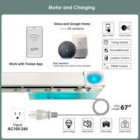 Persianas Verticales Modernas Integradas con Motor Eléctrico Inteligente, Control Remoto, 100% Poliéster, Tamaño Personalizable, Lisas