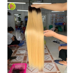 Cheveux humains vierges vietnamiens à prix abordable, lisses comme des baguettes, 18-22 pouces, couleur blond platine, vente en gros - Product Image 6