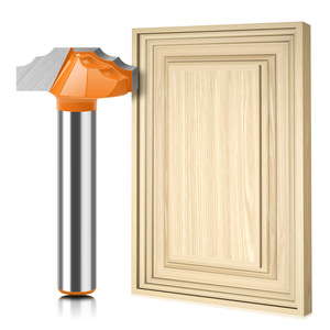 Cortadores de patrón doble R de vástago de 1/4 ", cortador de línea de cubo de puerta de limpieza inferior, molino de extremo de flexión de rodamiento, estriado de doble cara - Product Image 1