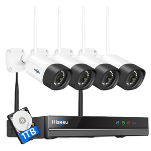 Hiseeu 10ch NVR 5MP HD hai cách âm thanh đầy đủ màu sắc tầm nhìn ban đêm WIFI Home CCTV Kit không dây an ninh Hệ thống <span class=keywords><strong>camera</strong></span> ngoài trời - Product Image 1