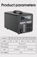 Centrale solaire électrique portable 1000W 110V 220V avec contrôleur MPPT système de batterie de panneau solaire