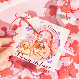 15 feuilles/paquet coquille lumière PET autocollant Pack romantique Confessions série saint valentin thème matériaux décoration 6 - Product Image 4