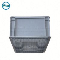 "Caisse en plastique PP solide aux normes européennes 600x400x340mm Gris/Bleu Solide 600x400x340mm"