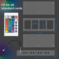 Support d'affichage de cartes Pokémon TCG en acrylique éclairé par LED à 3 emplacements Jinda Modern avec télécommande, design écologique