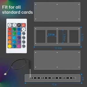 Espositore per Carte Pokémon Jinda a 3 Slot con Illuminazione LED e Telecomando per Collezione di Carte TCG - Product Image 5