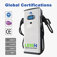 LEISN Chargeur rapide DC pour véhicules électriques 60 kW mural CCS2 GBT CCS1 OCPP 1.6J WiFi APP Station de recharge pour véhicules électriques commerciaux