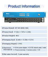 Procesador de Video Wall Pro 4K60 de 16 Entradas, Multivisor de 16 Ventanas sin Interrupciones para Monitoreo de Seguridad