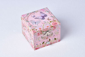 Ever Bright Custom Logo Music Box 4 pulgadas Pink Garden Ballerina Fairy Flower Características <span class=keywords><strong>Canción</strong></span> con cajón para niños - Product Image 3