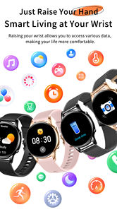 Y12 1.32 pouces AMOLED Smart Fitness Buddy période de suivi de la santé complète prédire Super étanche Voice Helper Cal /SMS Alert - Product Image 4