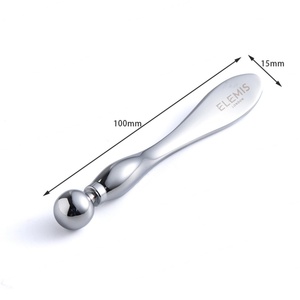 Aplicador de Crema para Ojos Plateado con Etiqueta Personalizada, Varita de Masaje de Belleza, Cuchara Cosmética, Espátula Cosmética de Metal - Product Image 2