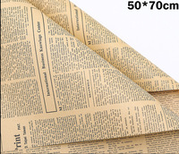 JYMZ011 50*70CM Kertas Retro Biodegradable Dapat Didaur Ulang untuk Pembungkus Kado Bunga, Kompatibel dengan Inkjet - Bahan Kemasan Bermotif Bunga