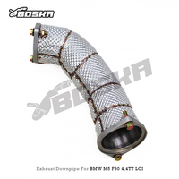 Collecteur d'échappement personnalisé BOSKA Performance, poli miroir, universel M5/M6 F90 LCI 4.4TT 2018-2024, acier inoxydable 1,5 mm, garantie 3 ans