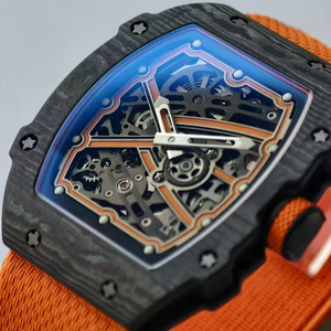 6702 Luxury <b>Skeleton</b> <b>Automatic</b> <b>Watch</b> for Men 7.8mm Carbon Fiber Tonneau Mechanical Sports Wrist <b>Watch</b> - Product Image 2