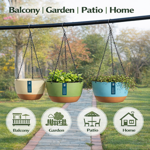 Jardinière suspendue à arrosage automatique avec système de drainage efficace, <span class=keywords><strong>pot</strong></span> de fleurs en plastique réutilisable pour plantes d'intérieur et d'extérieur - Product Image 5