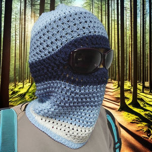 Benutzerdefiniertes Logo Häkel-Skimaske Balaclava im Used-Look Y2K 1-Loch für Sport Angeln Atmungsaktiv Wasserdicht Unisex - Product Image 1