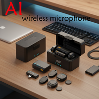 Microphone sans fil professionnel 2,4 G à réduction de bruit IA avec connecteur Type C, design léger pour smartphones et discours