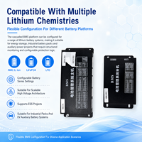 Système de gestion de la batterie (BMS) industriel 160S pour stockage d'énergie, avec moniteur haute tension EC-HV-MC1+EC-HV-SC9 et écran LCD 4,3 pouces, compatible CAN et RS485
