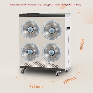 Ánh sáng màu xám 4-burner Cube Quạt điện nóng tối đa nhiệt cá nhân không gian nóng với Thì Thầm yên tĩnh Công nghệ vật liệu kim loại - Product Image 4