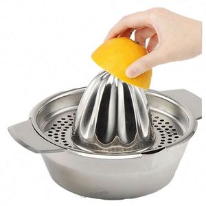 Presse-agrumes manuel grande capacité en acier inoxydable 304, outil de pressage rotatif sûr pour citrons et oranges, usage domestique pour fruits et légumes - Product Image 1