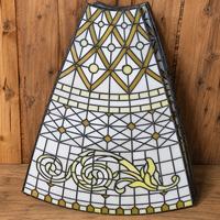 Vidrio Decorativo para Iglesias, Patrones de Fusión de Colores, Resistente al Fuego, Duradero, Anti-UV, Vidrio Esmerilado/Tintado, Ventanas y Domos Personalizables