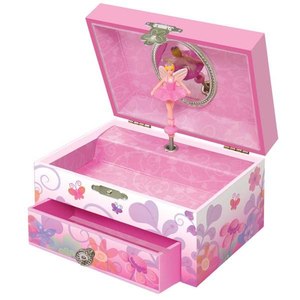 Boîte à musique féerique personnalisable, motif piano carré, mécanique et alimentée par piles, en métal et plastique, avec logo personnalisé - Product Image 1