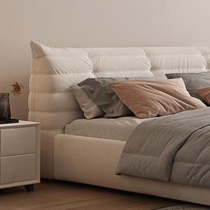 CK27, muebles de dormitorio modernos, cama Queen, marco de cama King suave moderno, tela Queen Squaring tapizado, pino verde personalizado, 1 Uds. - Product Image 5