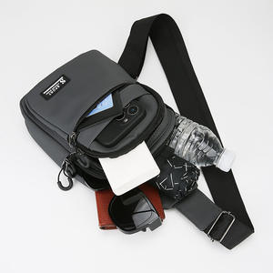 Bolso de Pecho para Hombre S-Agait con Revestimiento de PU, Impermeable, en Gris, Negro, Verde Militar, Azul Oscuro, Color Sólido, para Uso Diario, Deportes al Aire Libre - Product Image 5