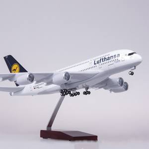 1/160 <span class=keywords><strong>Lufthansa</strong></span> Airbus A380 modelo de avión de aviación Civil simulación 380 45,5 cm modelo de avión fundido a presión con tren de aterrizaje - Product Image 4