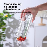 Bouteille de sport en verre High Sense 12oz 16oz pour lait et jus, mignonne bouteille d'eau avec échelle de temps