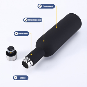 Bouteille isotherme Topnovo personnalisée pour vin, 25 oz (750 ml), double paroi en acier inoxydable, pour extérieur - Product Image 3