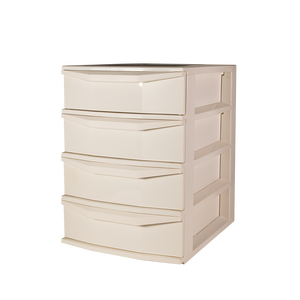 Meuble de rangement Pratika Office à 4 tiroirs blanc 380x285x417mm Tiroirs en plastique - Product Image 1