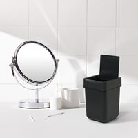Carotez Mini Poubelle 2 Litre/0.5 Gallon Petite Corbeille à ordures Poubelle pour Café Bar Vanité Bureau Comptoir Noir